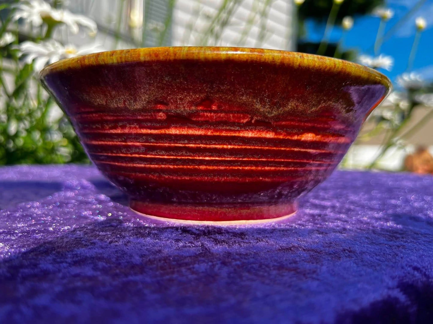 Rusted Peacock Bowl