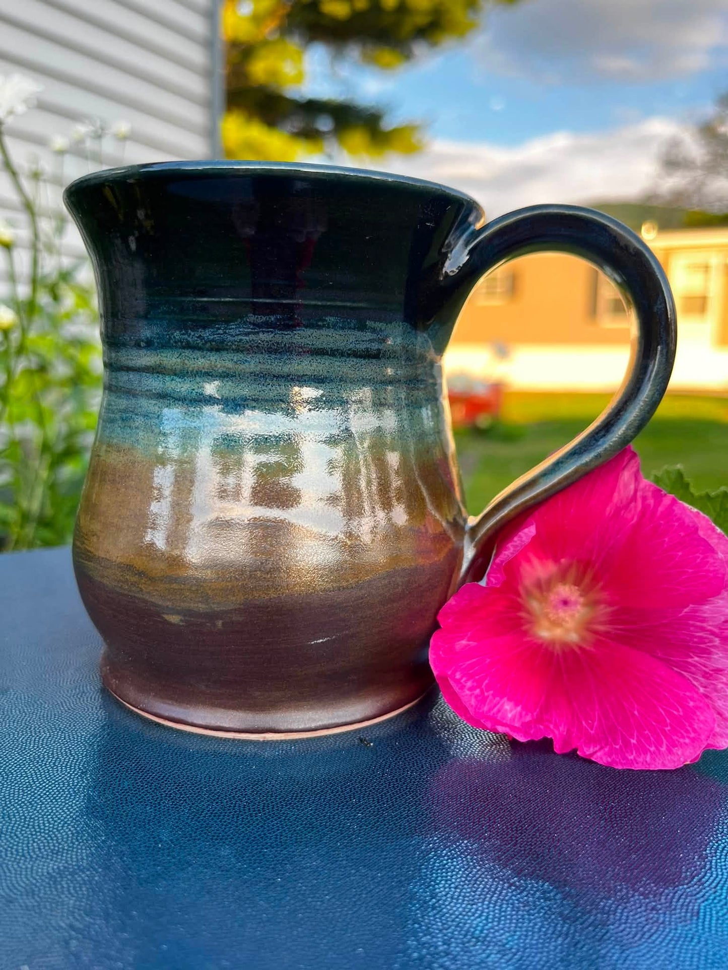 Hand Thrown Ceramic Mug 14 12oz.