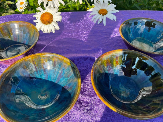 Rusted Peacock Bowl